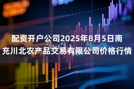 配资开户公司2025年8月5日南充川北农产品交易有限公司价格行情