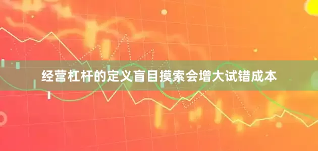 经营杠杆的定义盲目摸索会增大试错成本