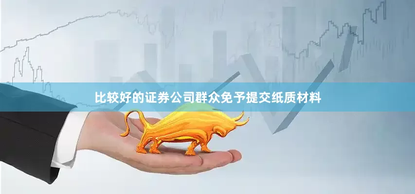 比较好的证券公司群众免予提交纸质材料